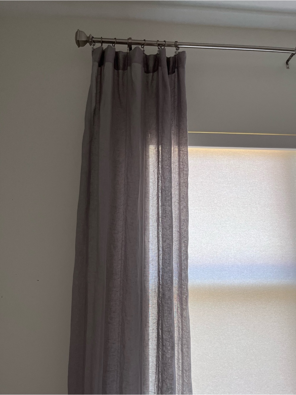POTTERY BARN Pair/Two Belgian Flax Linen Sheer Curtains 108”L x 50”W Each Panel - Picture 6 of 7